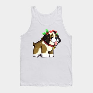 Cute St. Bernard Drawing Tank Top